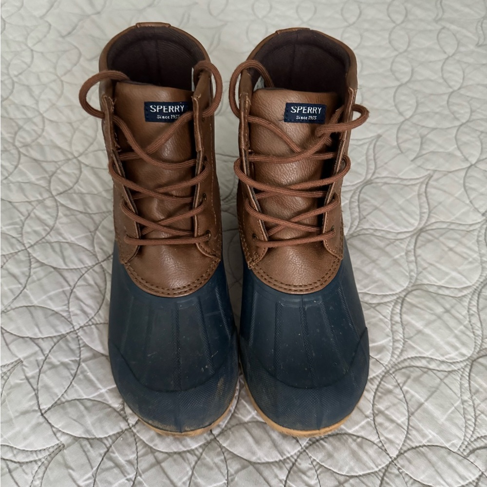 Sperry Brown and Black Duck Boots